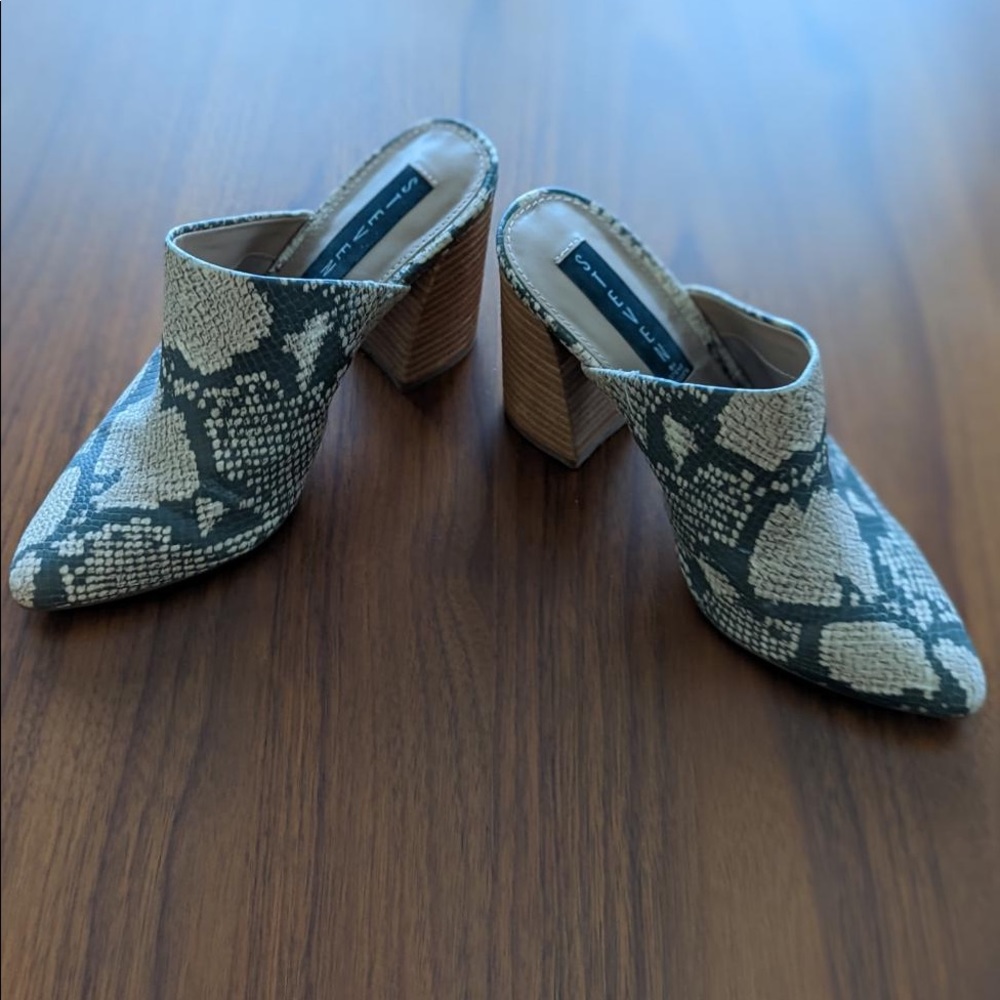 Steve by Steve Madden Snakeskin Heels with Open Back